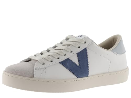 victoria Low-Top Unisex Berlin Leder & Kontrast-Teile & Spaltleder-Zehe 1126142 für Erwachsene Azul 44 von victoria