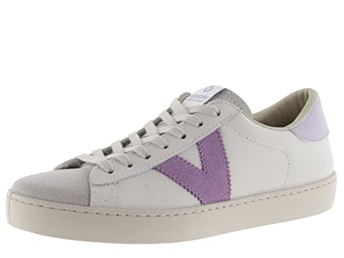 victoria Unisex – Erwachsene Low-top 1126142-WOMEN Low-TOP Berlin Leder & Spitze AUS Spaltleder & Kontrast LIRIO 37 von victoria