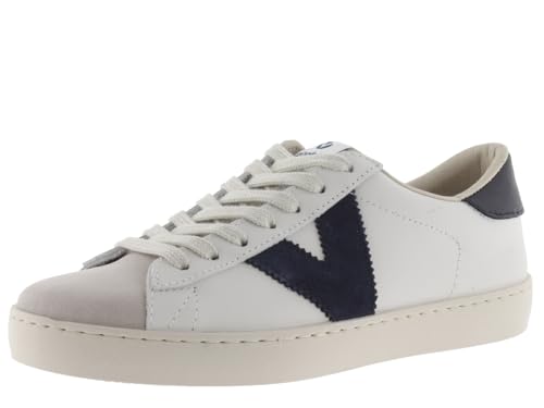 victoria Low-Top Unisex Berlin Leder & Kontrast-Teile & Spaltleder-Zehe 1126142 für Erwachsene Marino 41 von victoria