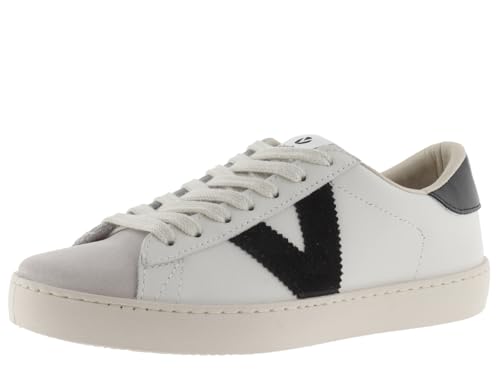 victoria Low-Top Unisex Berlin Leder & Kontrast-Teile & Spaltleder-Zehe 1126142 für Erwachsene Negro 37 von victoria