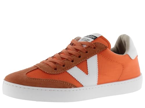 victoria Low-Top Unisex Berlin Ciclista Nylon & Kontrast-Teile & Passende Spaltleder 1126193 für Erwachsene Naranja 43 von victoria
