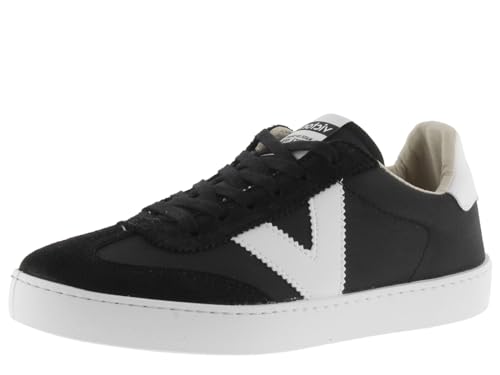 victoria Low-Top Unisex Berlin Ciclista Nylon & Kontrast-Teile & Passende Spaltleder 1126193 für Erwachsene Negro 38 von victoria