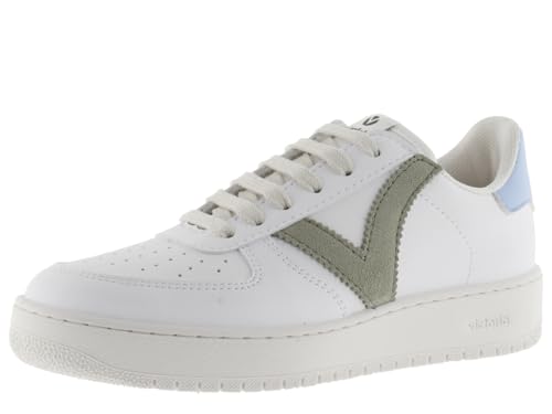 victoria Low-Top Unisex Madrid Leder-Effekt & Kontrast-Farbigeteile 1258201 für Erwachsene Jade 40 von victoria