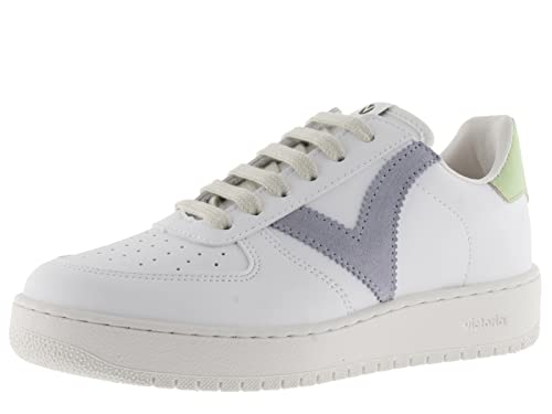 victoria Low-Top Unisex Madrid Leder-Effekt & Kontrast-Farbigeteile 1258201 für Erwachsene LILA 38 von victoria