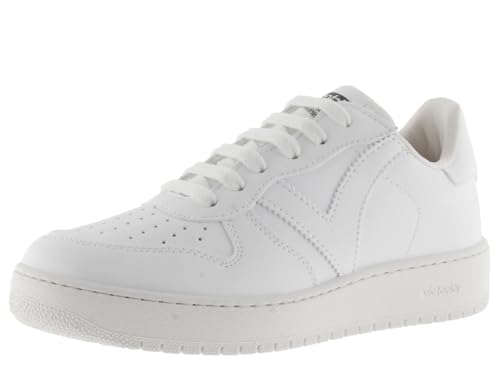 victoria Low-Top Unisex Madrid Leder-Effekt Weiß Monochrom & Perforierte Zehe 1258245 für Erwachsene Blanco 38 von victoria