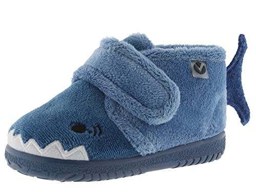 victoria Unisex – Kinder Pantoffeln 105119-KIDS Pantoffeln Tier OJALÁ CASA & Klettverschluss Azul 22 von victoria