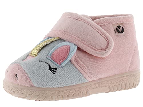 victoria Unisex – Kinder Pantoffeln 105119-KIDS Pantoffeln Tier OJALÁ CASA & Klettverschluss Ballet 18 von victoria