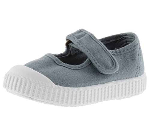 victoria Unisex – Kinder Mary Jane 136605-KIDS Mary Jane 1915 GËFARBTES Canvas DREC & Klettverschluss ATLANTICO 23 von victoria