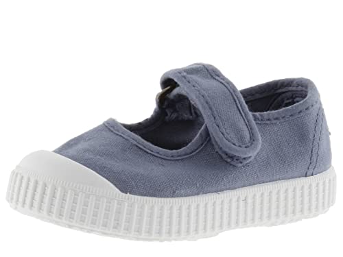 victoria Unisex – Kinder Mary Jane 136605-KIDS Mary Jane 1915 GËFARBTES Canvas DREC & Klettverschluss Azul 20 von victoria