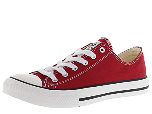 victoria Unisex Low-Top Tribu Canvas & Gummi-Zehe 106550 für Kinder Carmin 25 von victoria