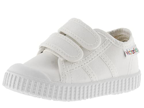 victoria Unisex – Kinder Low-top 136606-KIDS Low-TOP 1915 Canvas & Klettverschluss Blanco 22 von victoria