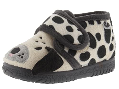 victoria Unisex – Kinder Pantoffeln 105119-KIDS Pantoffeln Tier OJALÁ CASA & Klettverschluss Antracita 20 von victoria