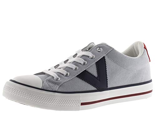 victoria Unisex Low-Top Tribu Canvas & Kontrast-Logo & Gummi-Zehe 1065164 für Erwachsene GRIS 37 von victoria