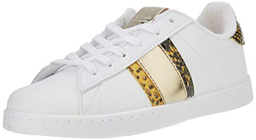 victoria Unisex Tenis VEGANA Banda Serpiente Sneaker, Plata, 36 EU von victoria