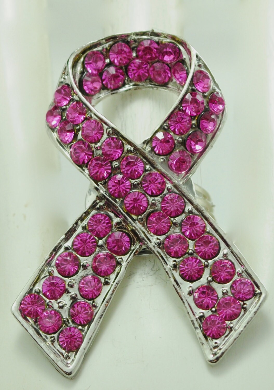 Rosa Strassband Ring, Verstellbar, Cancer Awareness von victoriascharms