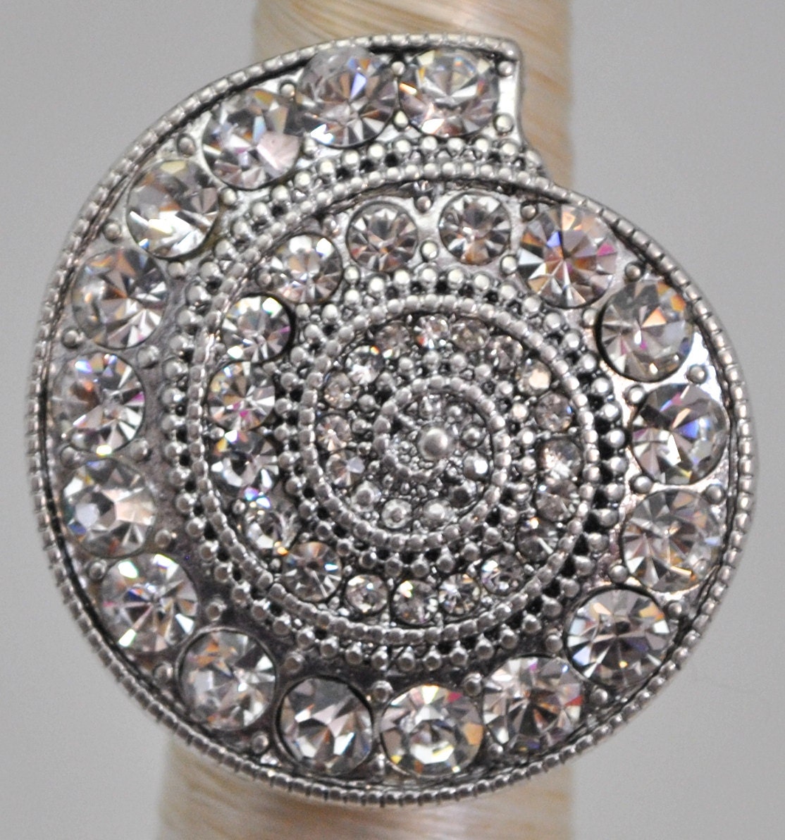 Vintage Strass Spirale Ring - Verstellbarer Cocktail von victoriascharms