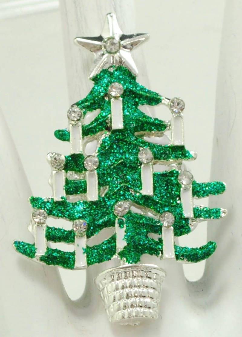 Weihnachtsbaum Ring Weiße Kerze Ornamente Weihnachten Schmuck Verstellbarer von victoriascharms