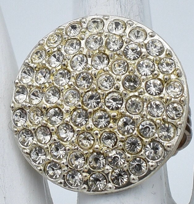 strass Cocktail Ring Runder Hochzeit Schmuck Verstellbarer von victoriascharms