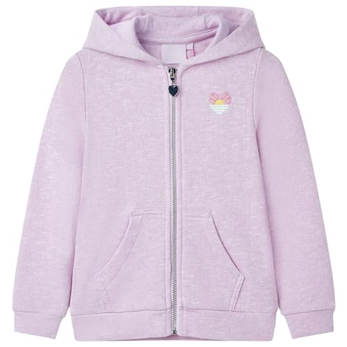 Kinder Kapuzenpullover mit Reißverschluss Hoodie Sweatshirt Pullover Lila 92 von vidaXL