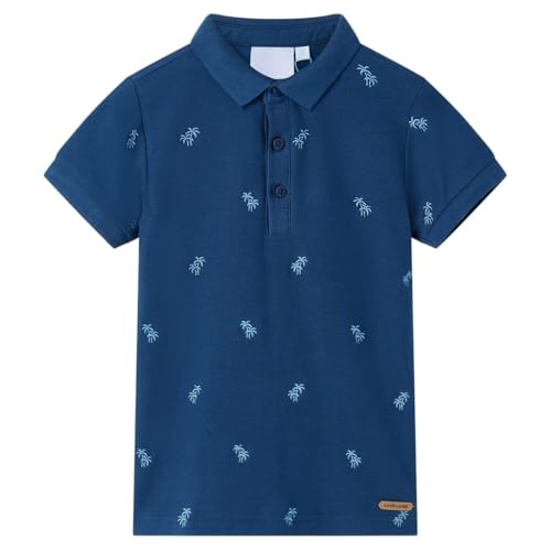 Kinder Poloshirt Polo Shirt Kindershirt Kurzarm Polo Shirt für Kinder Dunkelblau von vidaXL