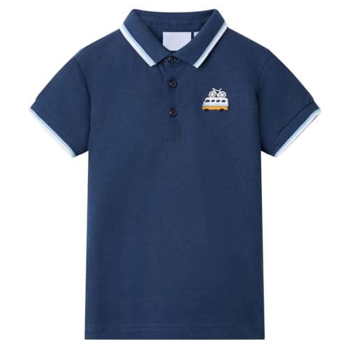 Kinder Poloshirt Shirt Polohemd Kurzarm Kindershirt T-Shirt Dunkelblau 92 von vidaXL