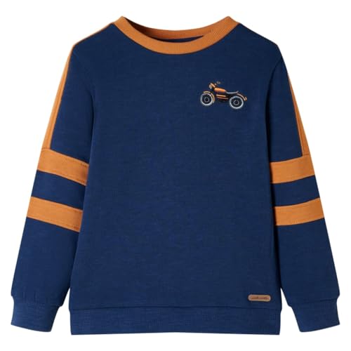 Kinder-Sweatshirt Motorrad Langarmshirt Pullover Pulli Shirt Indigoblau 116 von vidaXL
