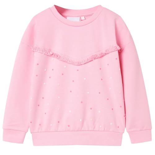 Kinder Sweatshirt Rundhalsausschnitt Langarmshirt Pullover Shirt Rosa 128 von vidaXL