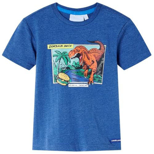 Kinder T-Shirt mit Dinosaurier-Aufdruck Kurzarm Shirt Dunkelblau Melange 128 Kinder T-Shirt mit Dinosaurier-Aufdruck Kurzarm Shirt Dunkelblau Melange 128 von vidaXL