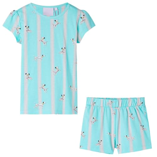 Kinderpyjama mit Kurzen Ärmeln Schlafanzug Kinder Kurzarm Pyjama Ecru 140 von vidaXL