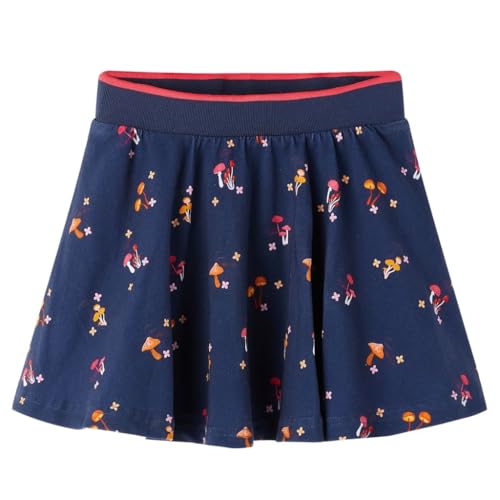 Kinderrock Pilzmotiv Mädchen Rock Kinder Mädchenrock Minirock Marineblau 104 von vidaXL