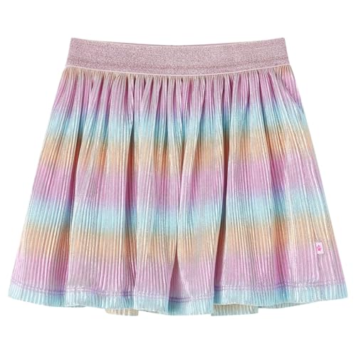 Kinderrock Regenbogen-Motiv Mädchen Rock Kinder Mädchenrock Mehrfarbig 92 von vidaXL