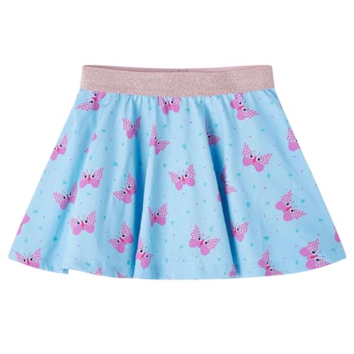 Kinderrock Schmetterling-Muster Mädchen Rock Kinder Mädchenrock Röcke Blau 116 von vidaXL