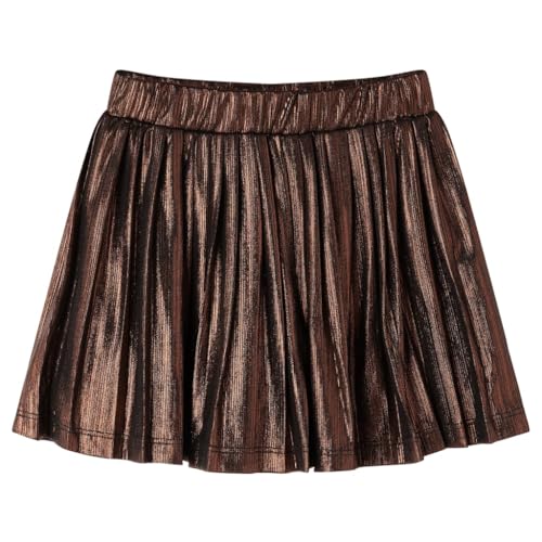 Kinderrock mit Glitzer Mädchen Rock Kinder Mädchenrock Minirock Cognac 116 von vidaXL