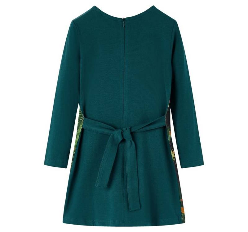 vidaXL Blusenkleid Kinderkleid mit Langen Ärmeln Dunkelgrün 116 von vidaXL