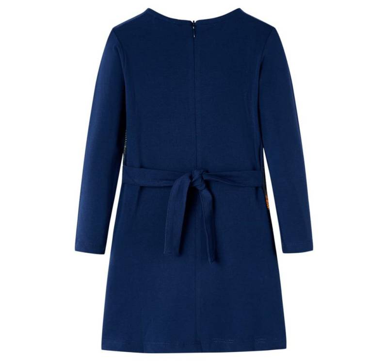 vidaXL Blusenkleid Kinderkleid mit Langen Ärmeln Marineblau 116 von vidaXL