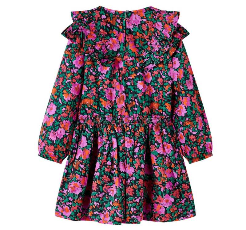 vidaXL Blusenkleid Kinderkleid mit Langen Ärmeln Knallrosa 116 von vidaXL