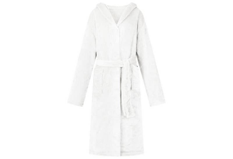 vidaXL Damenbademantel Bademantel Hoodie Weiß xxl Flanell, 100% Baumwolle von vidaXL
