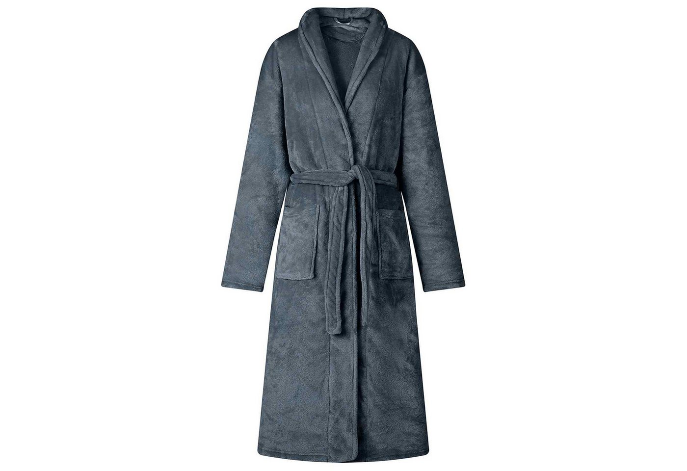 vidaXL Damenbademantel Bademantel ohne Kapuze Marineblau xxl Flanell, 100% Baumwolle von vidaXL