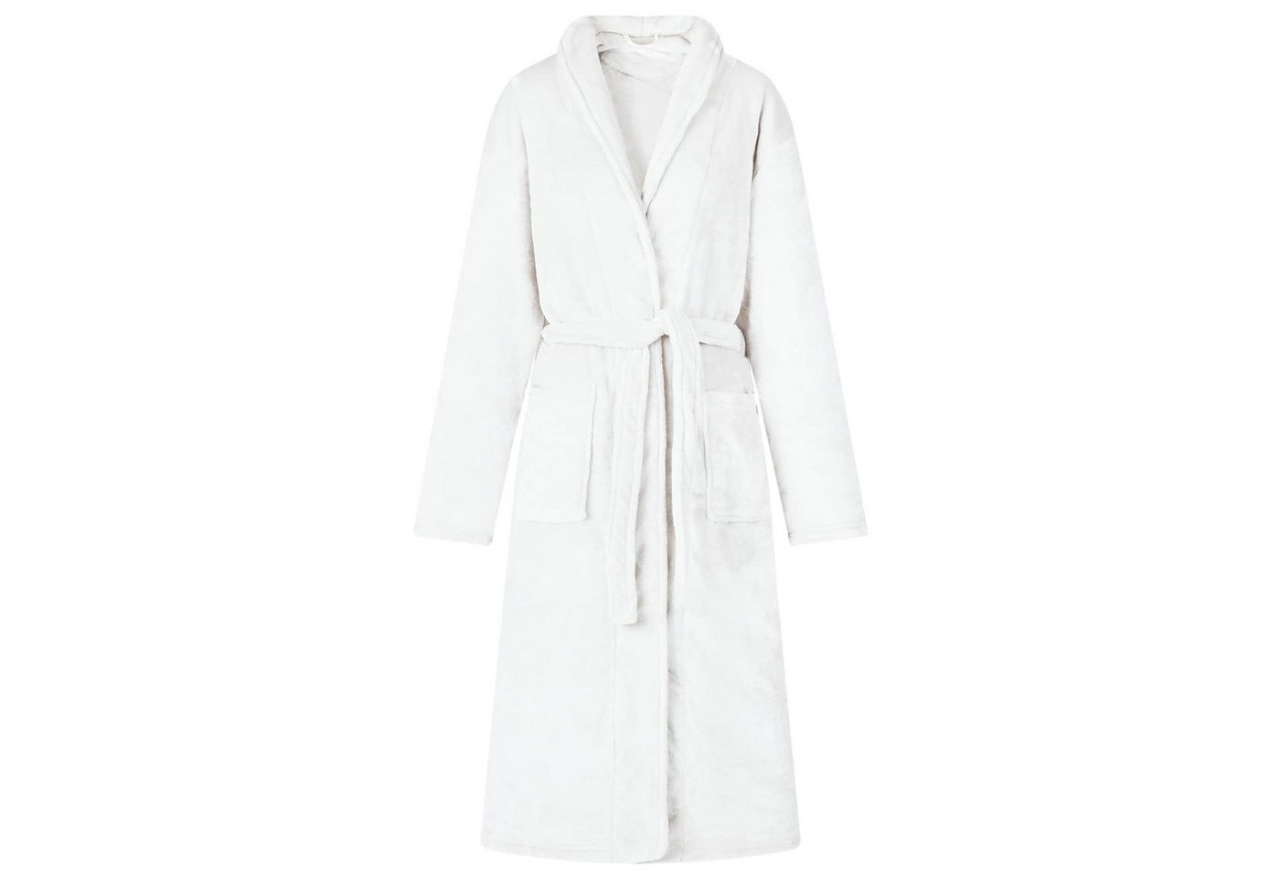 vidaXL Damenbademantel Bademantel ohne Kapuze Weiß xl Flanell, 100% Baumwolle von vidaXL