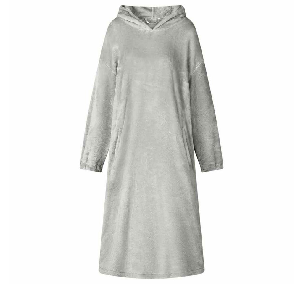 vidaXL Damenbademantel Decken-Hoodie Grau M Flanell, 100% Baumwolle von vidaXL