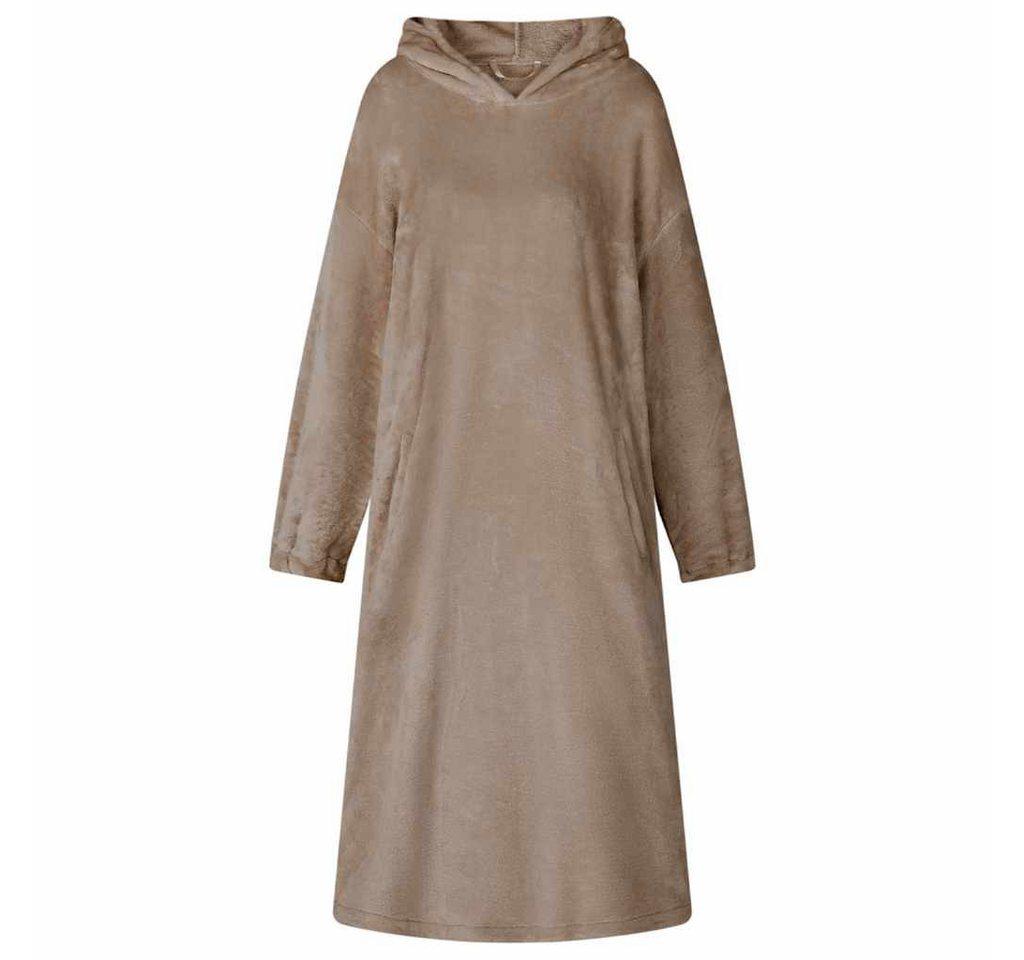 vidaXL Damenbademantel Decken-Hoodie Kamel M Flanell, 100% Baumwolle von vidaXL