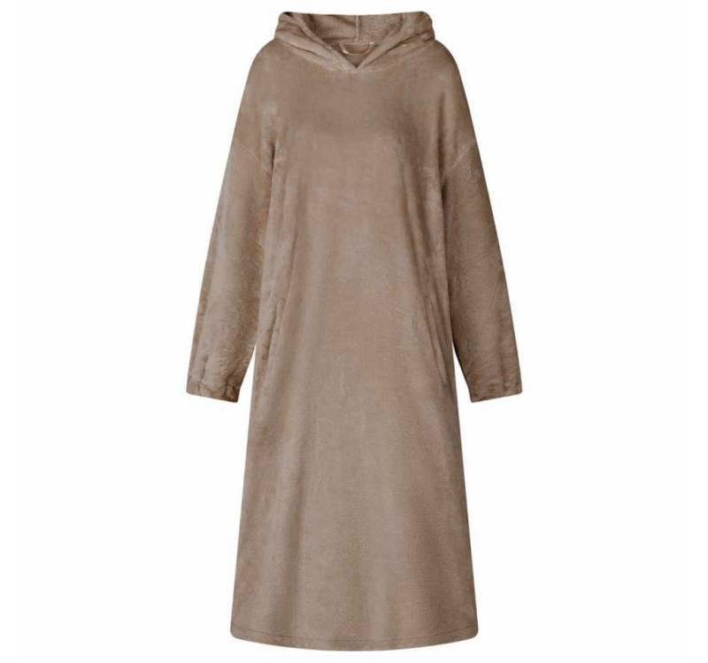 vidaXL Damenbademantel Decken-Hoodie Kamel M Flanell, 100% Baumwolle von vidaXL