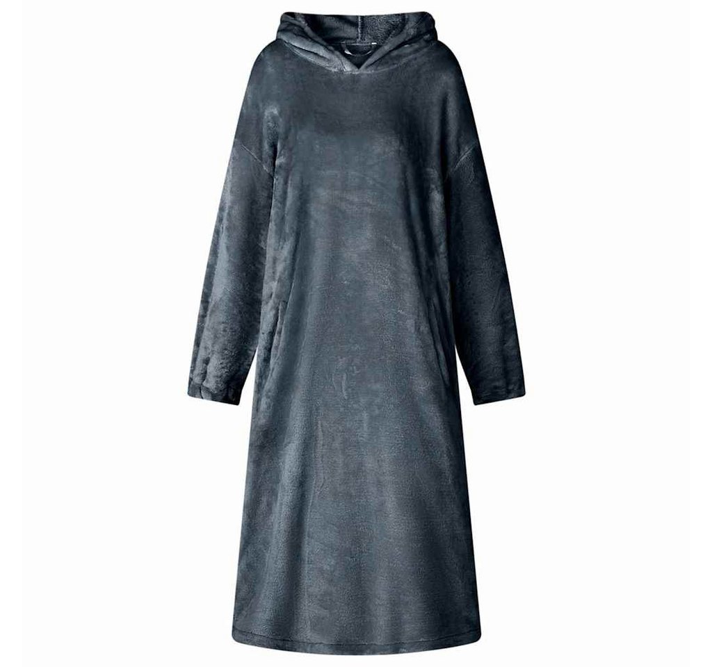 vidaXL Damenbademantel Decken-Hoodie Marineblau M Flanell, 100% Baumwolle von vidaXL