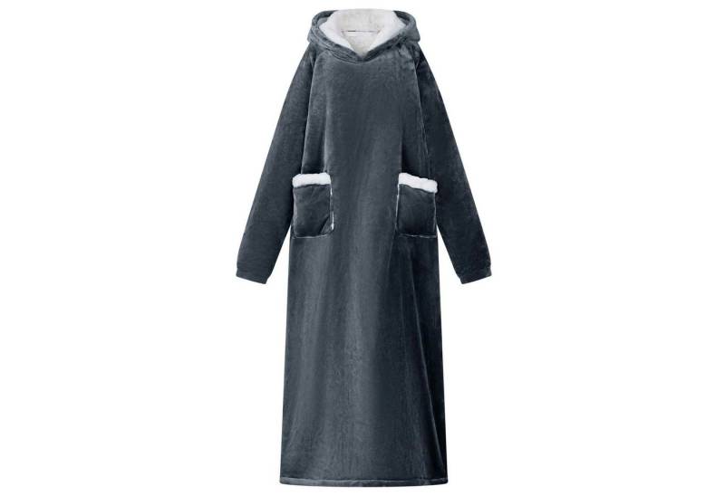 vidaXL Damenbademantel Decken-Hoodie Marineblau xl Fleece und Flanell, 100% Baumwolle von vidaXL