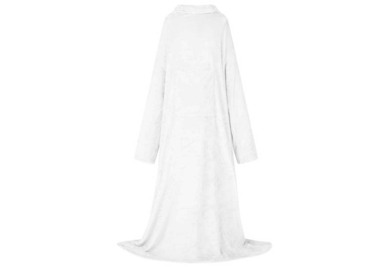 vidaXL Damenbademantel Decken-Hoodie Weiß Flanell, 100% Baumwolle von vidaXL