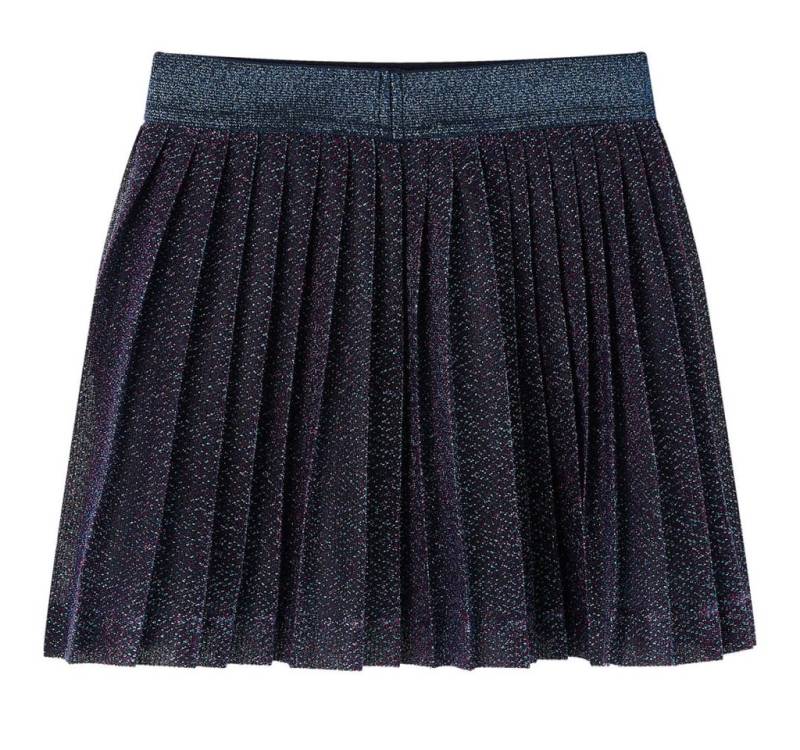 vidaXL Faltenrock Kinderrock mit Glitzer Marineblau 92 von vidaXL