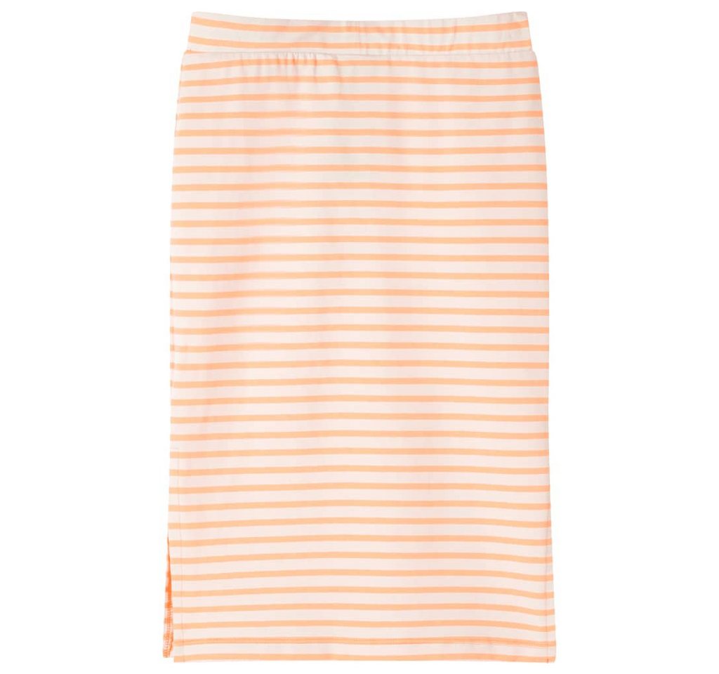 vidaXL Faltenrock Kinderrock mit Streifen Gerade Neonorange 128 von vidaXL