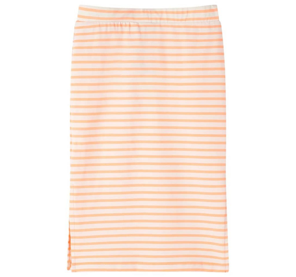 vidaXL Faltenrock Kinderrock mit Streifen Gerade Neonorange 140 von vidaXL