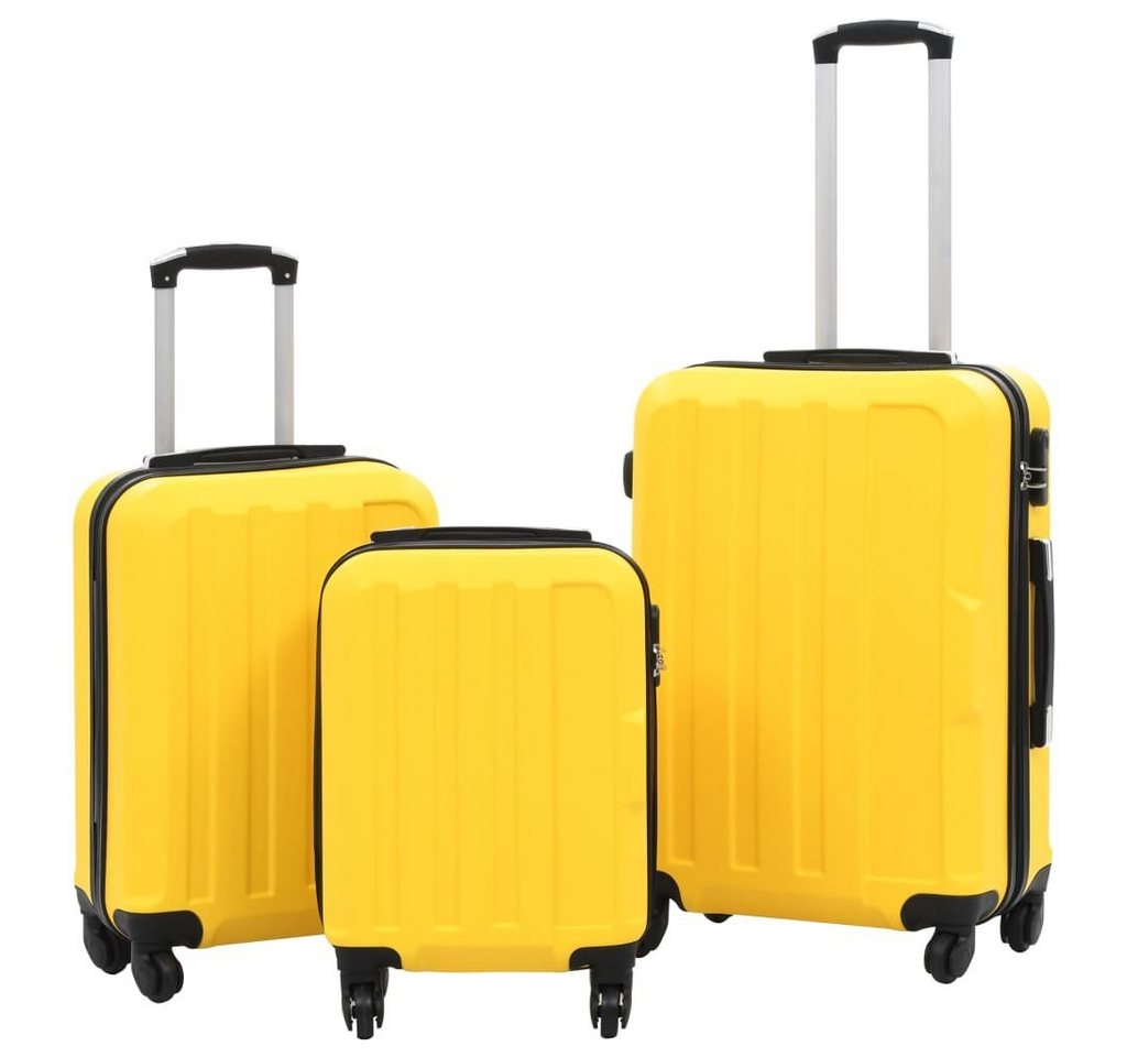 vidaXL Hartschalen-Trolley Hartschalen-Trolley-Set 3 Stk. Gelb ABS von vidaXL