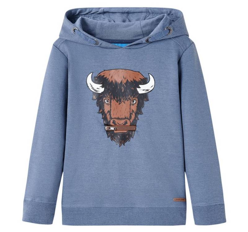 vidaXL Kapuzenpullover Kinder-Kapuzenpullover Blau Melange 116 von vidaXL